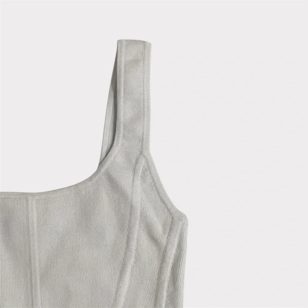 Aritzia Wilfred Natalie Top | Frozen Grey | Small | NWT | Minimalist Crop Knit - Picture 2 of 6